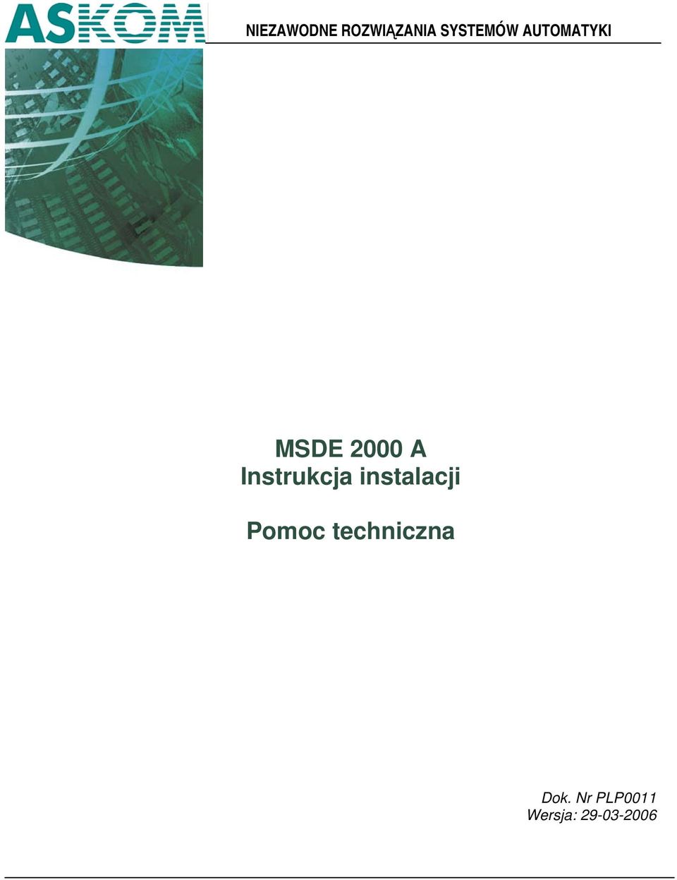 Instrukcja instalacji Pomoc