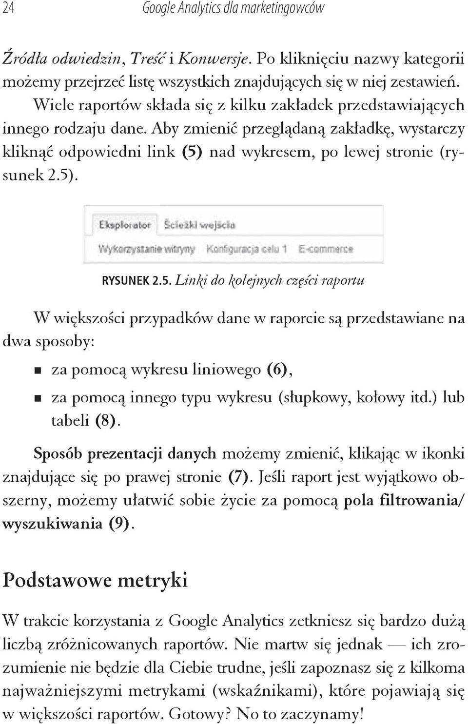 5. Linki do kolejnych cz ci raportu W wi kszo ci przypadków dane w raporcie s przedstawiane na dwa sposoby: za pomoc wykresu liniowego (6), za pomoc innego typu wykresu (s upkowy, ko owy itd.