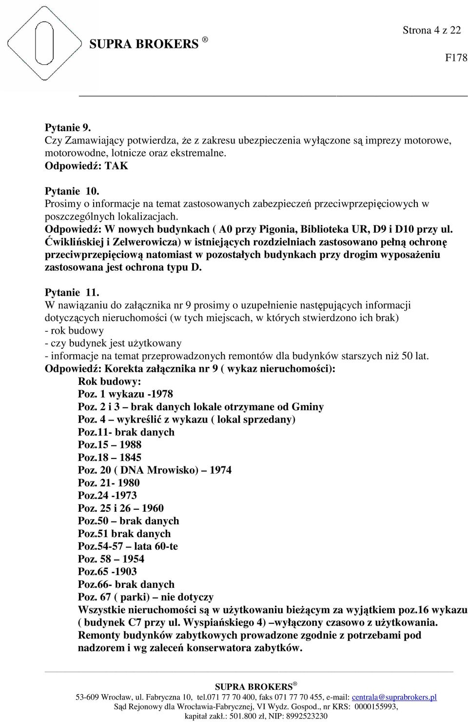 Ćwiklińskiej i Zelwerowicza) w istniejących rozdzielniach zastosowano pełną ochronę przeciwprzepięciową natomiast w pozostałych budynkach przy drogim wyposażeniu zastosowana jest ochrona typu D.