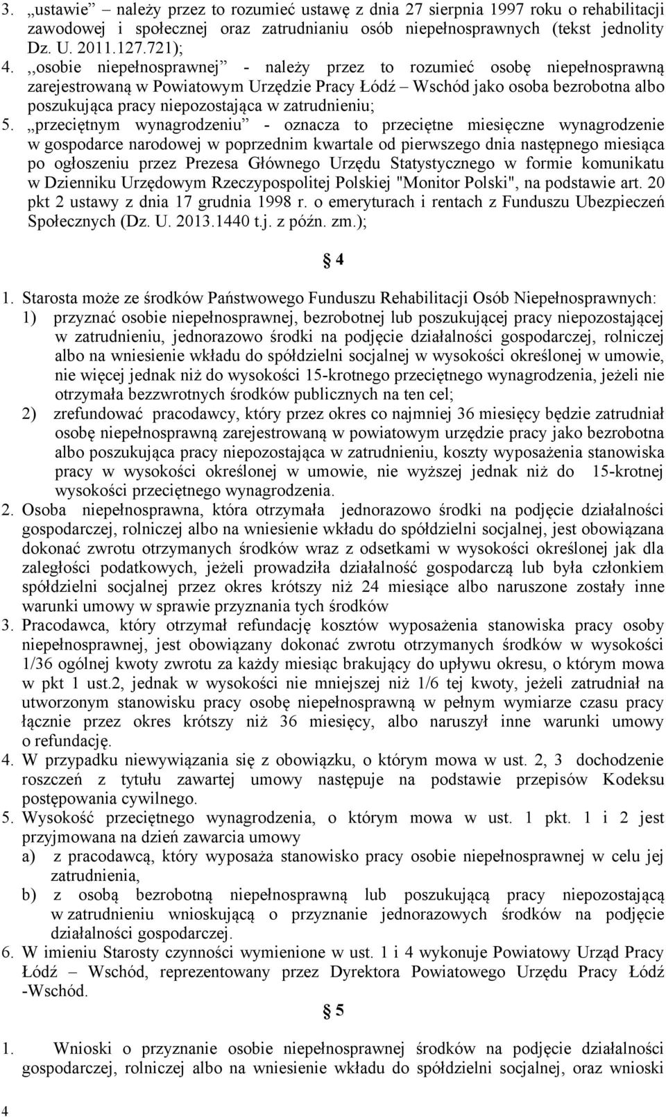 zatrudnieniu; 5.