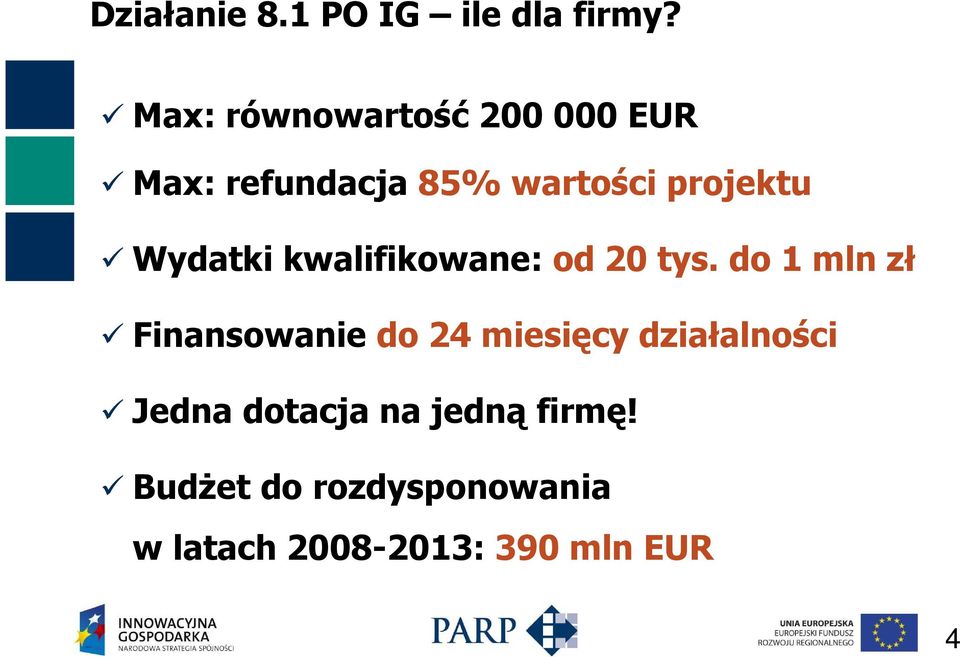 Wydatki kwalifikowane: od 20 tys.