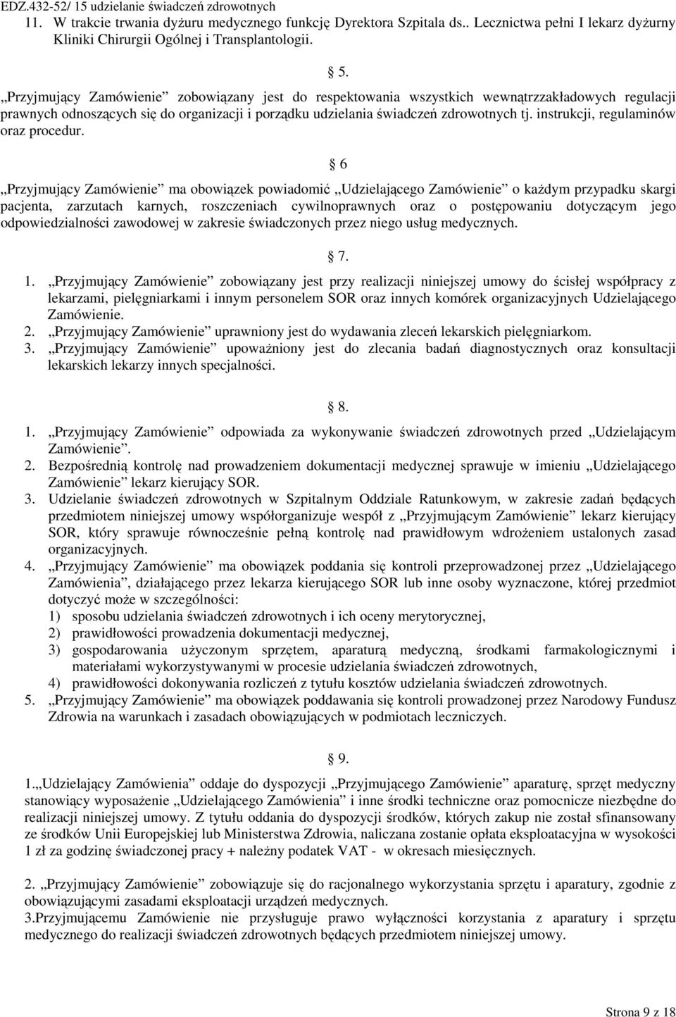 instrukcji, regulaminów oraz procedur.