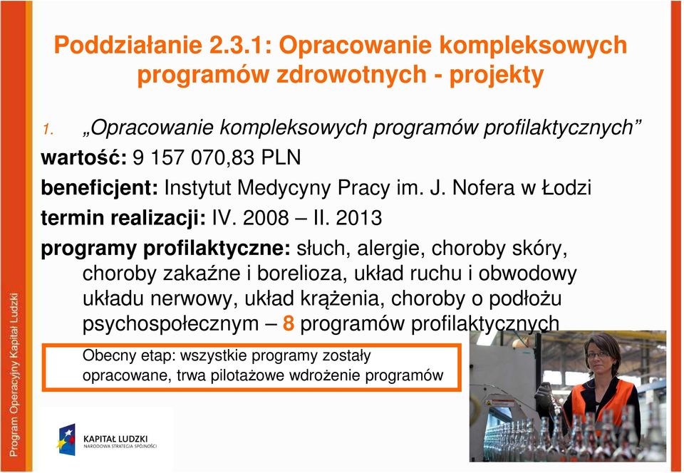 Nofera w Łodzi termin realizacji: IV. 2008 II.