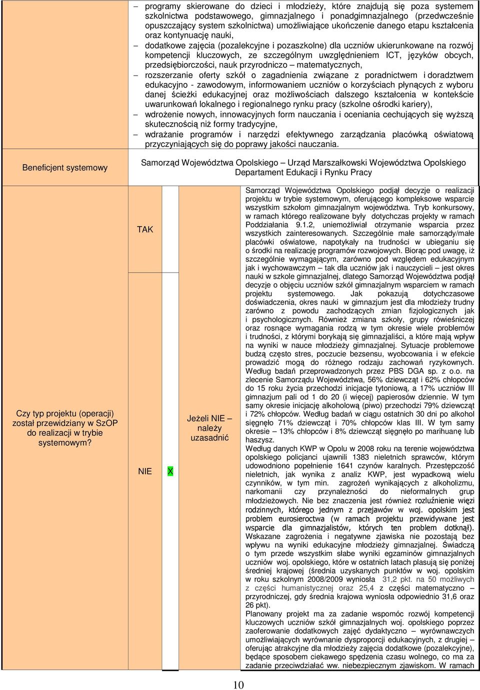 ICT, języków obcych, przedsiębiorczości, nauk przyrodniczo matematycznych, rozszerzanie oferty szkół o zagadnienia związane z poradnictwem i doradztwem edukacyjno - zawodowym, informowaniem uczniów o