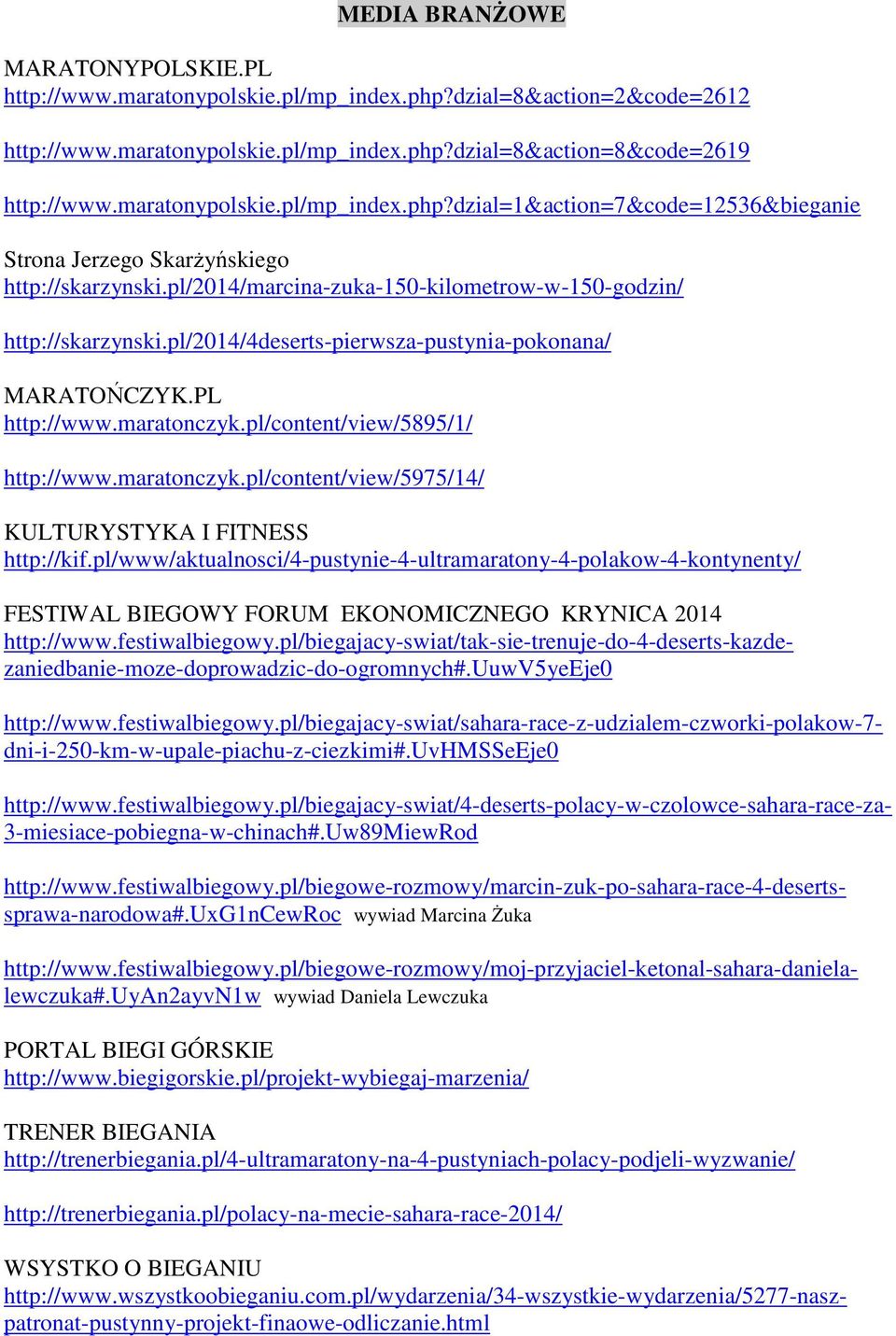 pl/2014/4deserts-pierwsza-pustynia-pokonana/ MARATOŃCZYK.PL http://www.maratonczyk.pl/content/view/5895/1/ http://www.maratonczyk.pl/content/view/5975/14/ KULTURYSTYKA I FITNESS http://kif.