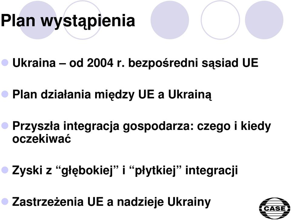 Ukrainą Przyszła integracja gospodarza: czego i kiedy