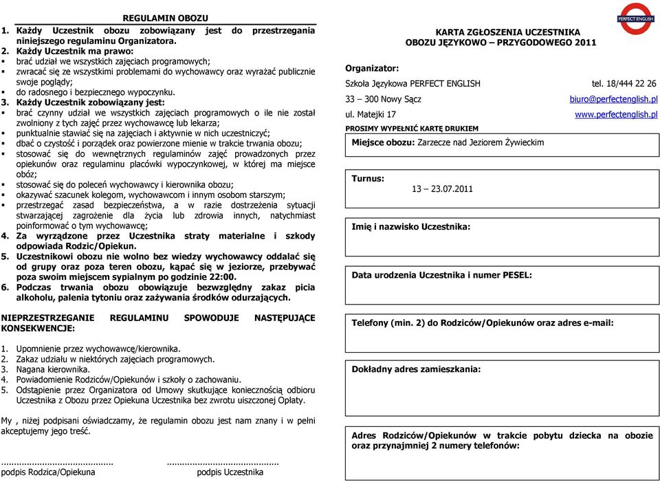 wypoczynku. 3.