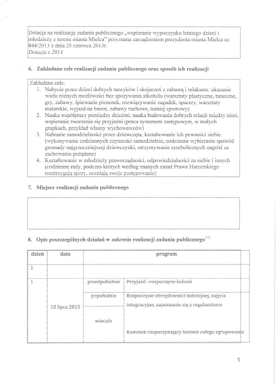 ll':z dzec dobrych nawyków skojarzel" z zabawą relaks':m: ukalane welu różnych możlwośc bez spożywana alkoholu (warsztaty plastyczne, taneczne, gry. zabawy. śpewane posenek. rozwązywane zagadek.