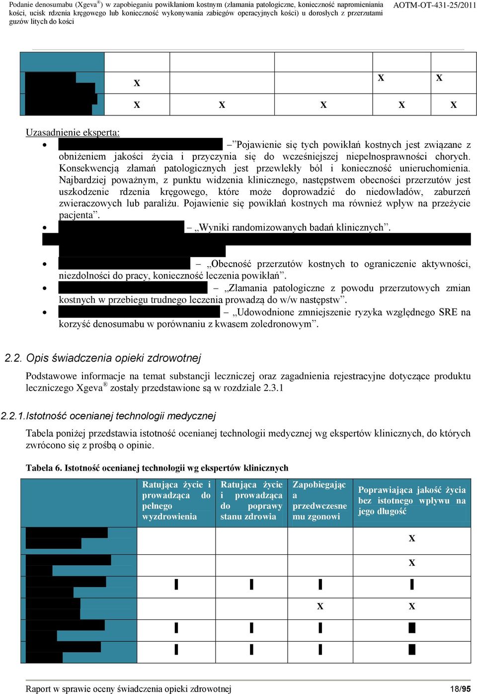 Najbardziej poważnym, z punktu widzenia klinicznego, następstwem obecności przerzutów jest uszkodzenie rdzenia kręgowego, które może doprowadzić do niedowładów, zaburzeń zwieraczowych lub paraliżu.