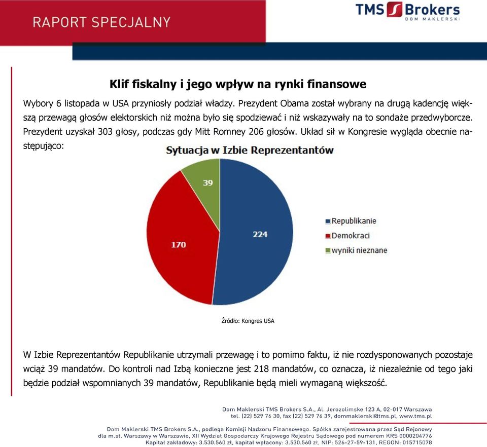 Prezydent uzyskał 303 głosy, podczas gdy Mitt Romney 206 głosów.