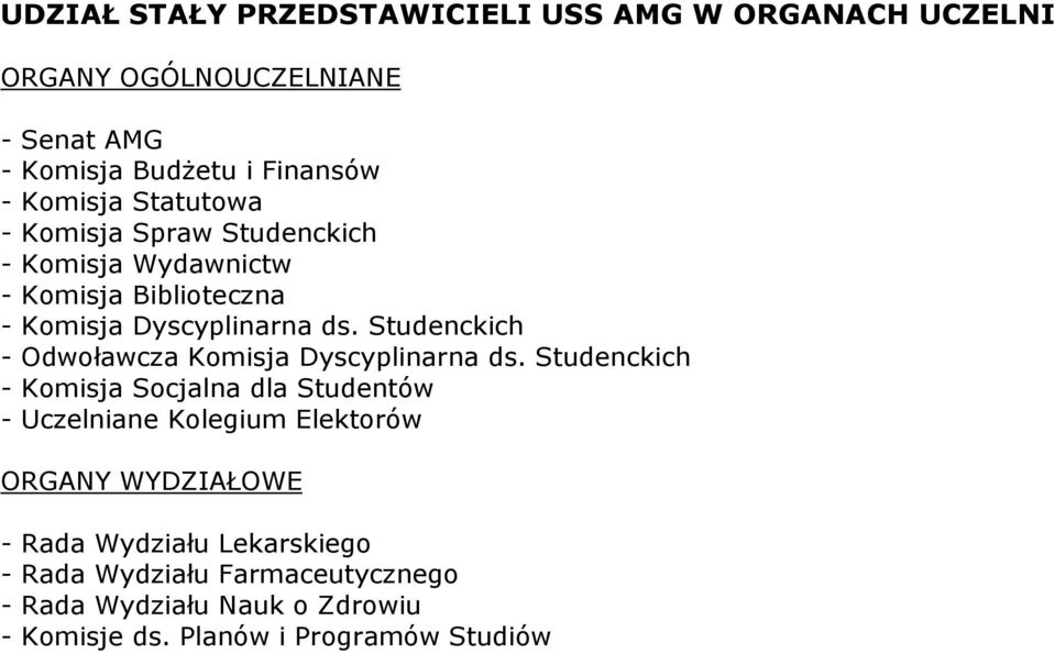 Studenckich - Odwoławcza Komisja Dyscyplinarna ds.