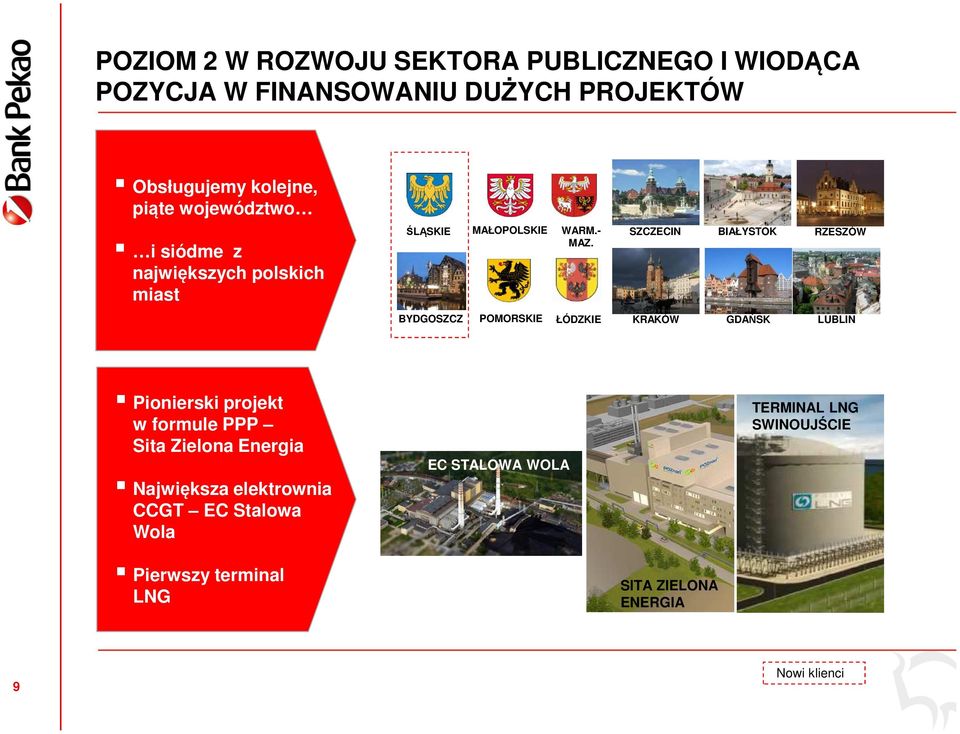 SZCZECIN BIAŁYSTOK RZESZÓW BYDGOSZCZ POMORSKIE ŁÓDZKIE KRAKÓW GDAŃSK LUBLIN Pionierski projekt w formule PPP Sita Zielona