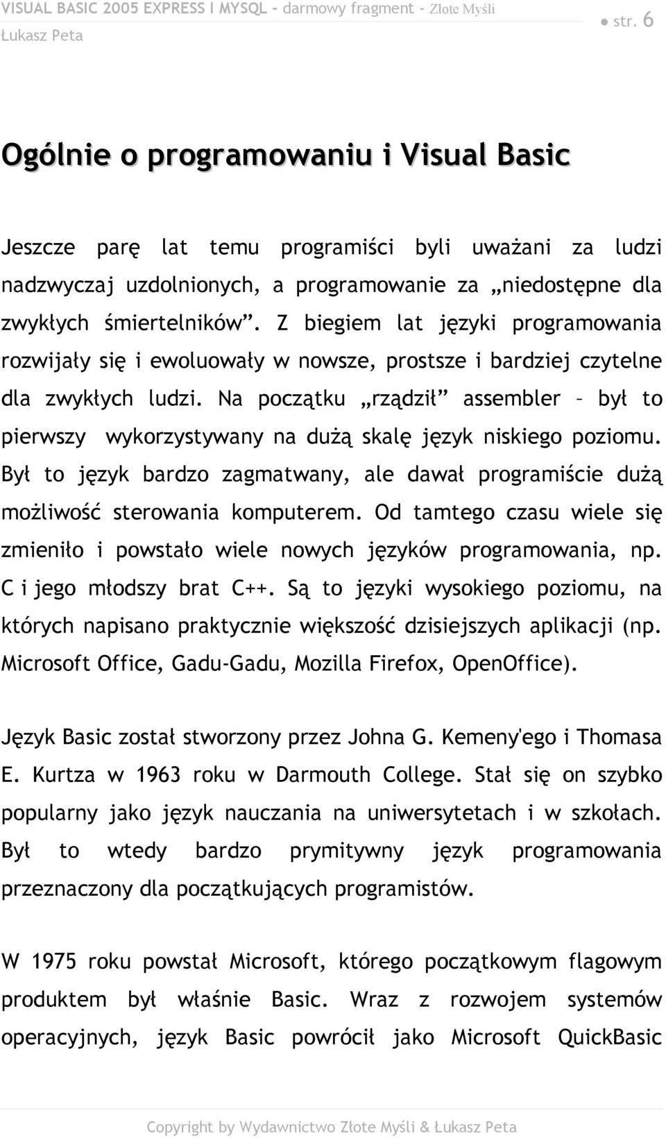 Na początku rządził assembler był to pierwszy wykorzystywany na dużą skalę język niskiego poziomu. Był to język bardzo zagmatwany, ale dawał programiście dużą możliwość sterowania komputerem.