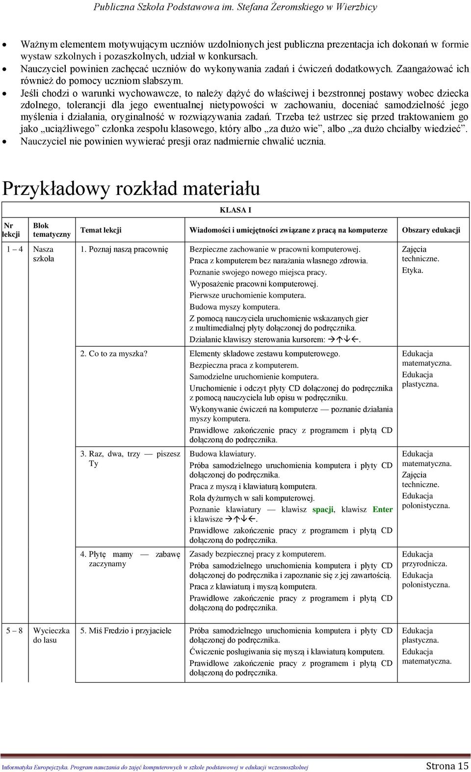 Jeśli chodzi o warunki wychowawcze, to należy dążyć do właściwej i bezstronnej postawy wobec dziecka zdolnego, tolerancji dla jego ewentualnej nietypowości w zachowaniu, doceniać samodzielność jego