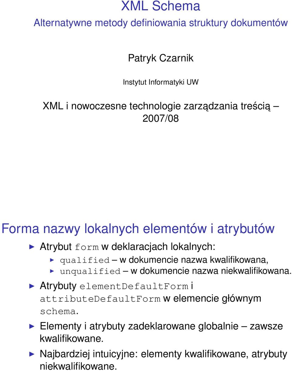 nazwa kwalifikowana, unqualified w dokumencie nazwa niekwalifikowana.