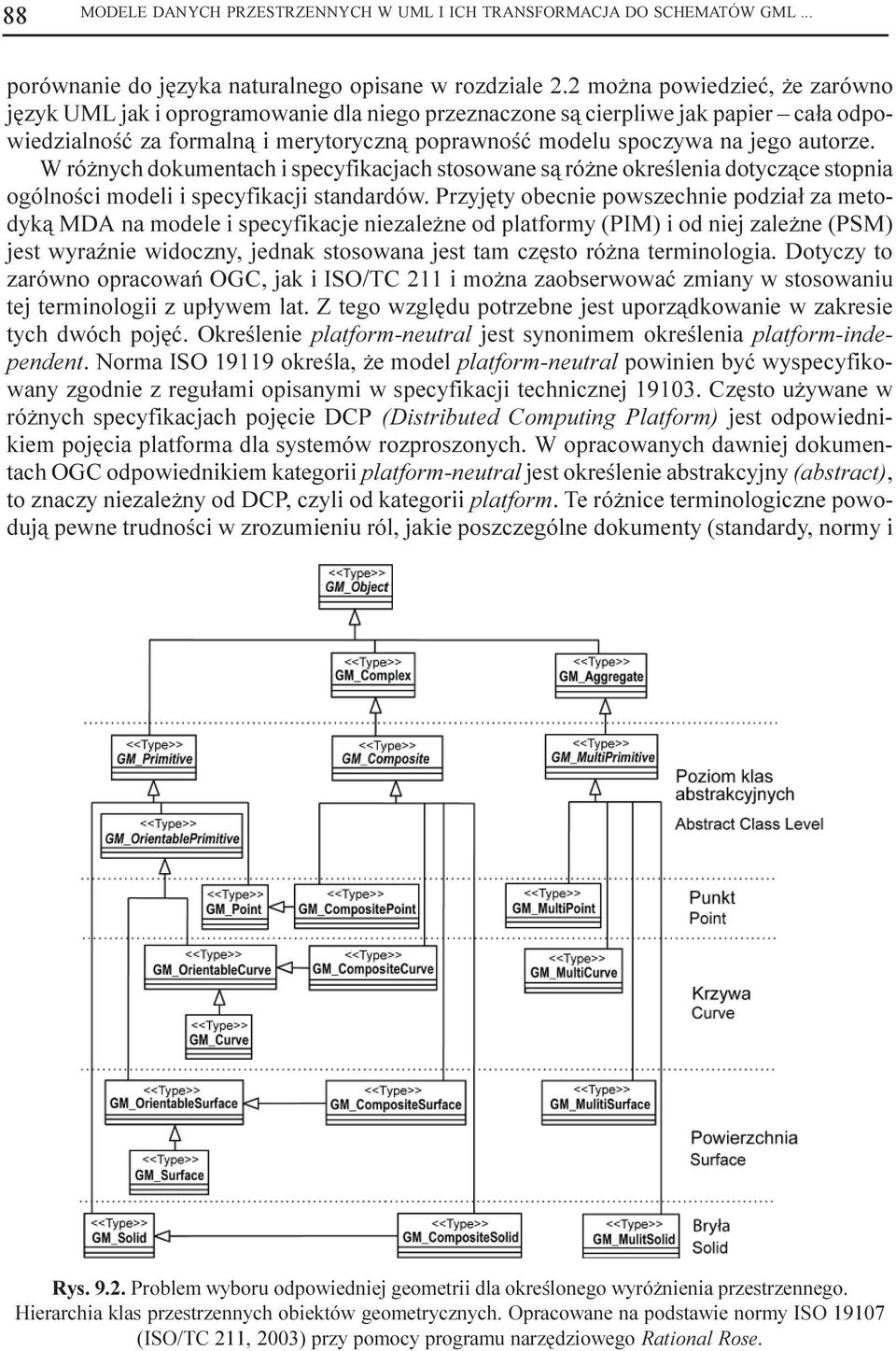 W ró nych dokumentach i specyfikacjach stosowane s¹ ró ne okreœlenia dotycz¹ce stopnia ogólnoœci modeli i specyfikacji standardów.