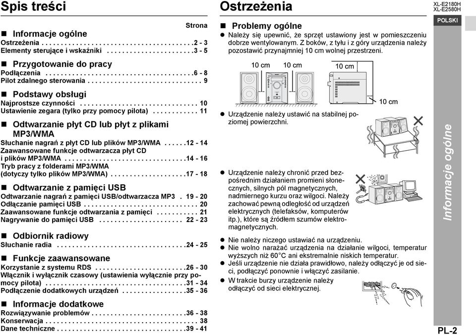 ........... 11 Odtwarzanie płyt CD lub płyt z plikami MP3/WMA Słuchanie nagrań z płyt CD lub plików MP3/WMA......12-14 Zaawansowane funkcje odtwarzacza płyt CD i plików MP3/WMA.