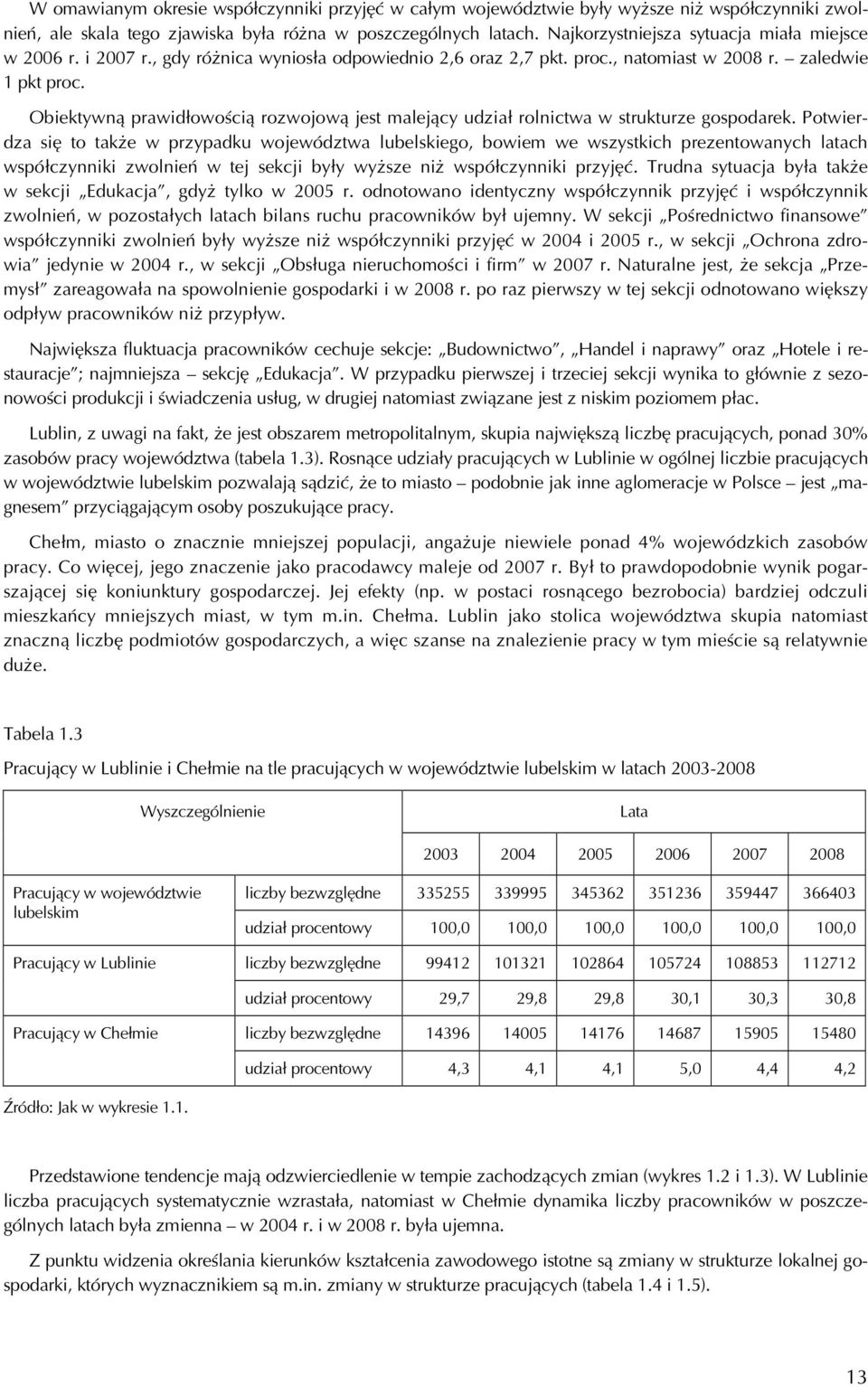 Obiektywną prawidłowością rozwojową jest malejący udział rolnictwa w strukturze gospodarek.