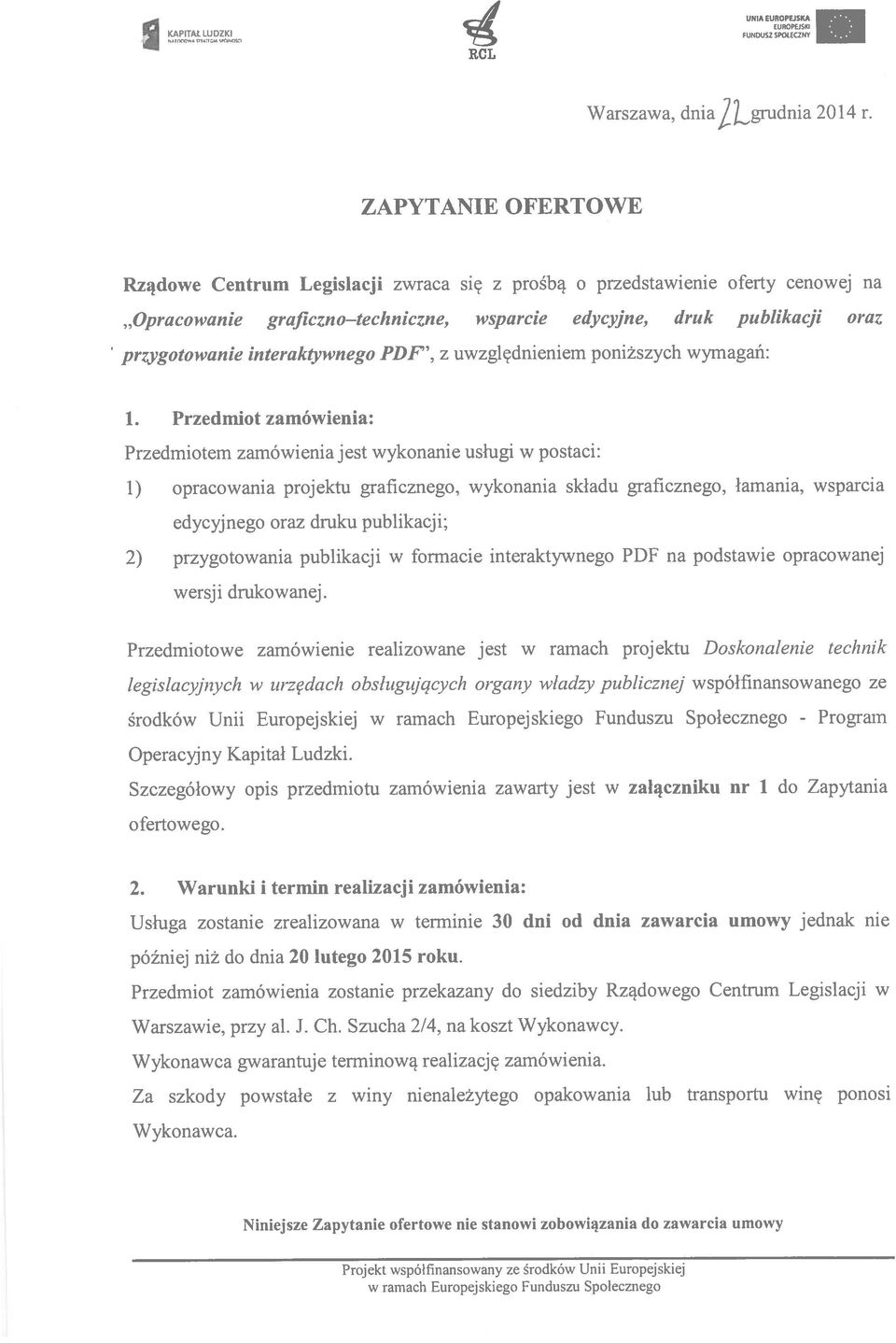 interaktywnego PDF, z uwzględnieniem poniższych wymagań: 1.