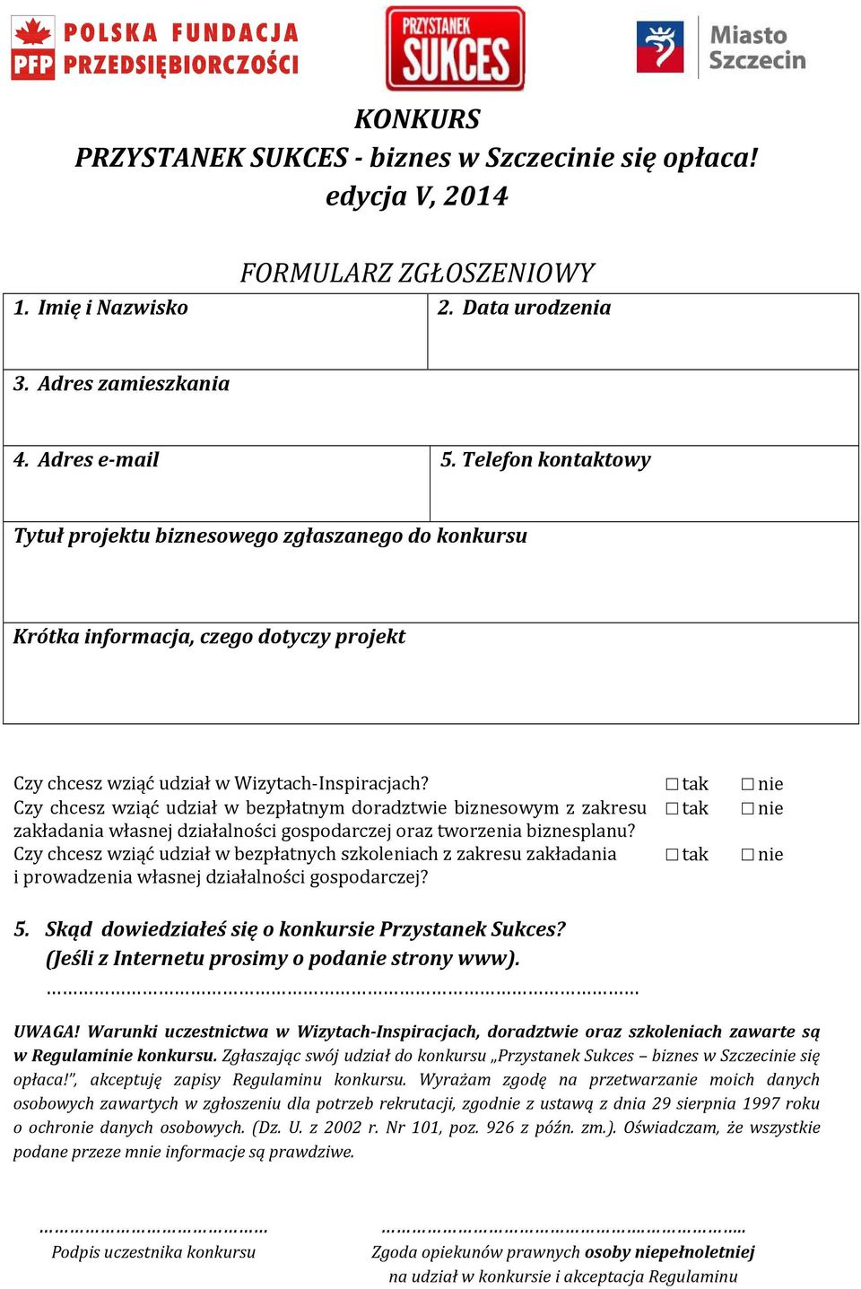 Czy chcesz wziąć udział w bezpłatnym doradztwie biznesowym z zakresu zakładania własnej działalności gospodarczej oraz tworzenia biznesplanu?