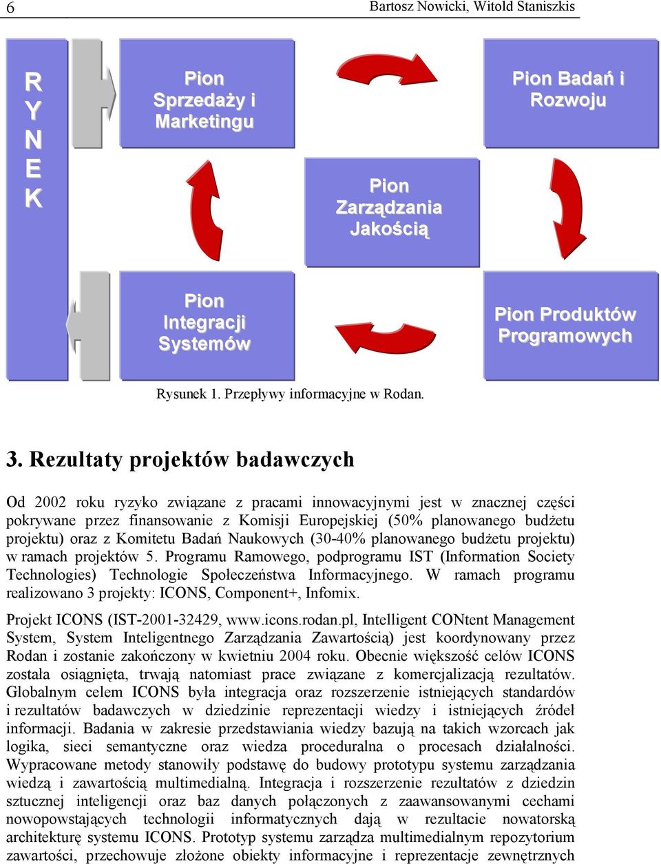 Rezultaty projektów badawczych Od 2002 roku ryzyko związane z pracami innowacyjnymi jest w znacznej części pokrywane przez finansowanie z Komisji Europejskiej (50% planowanego budżetu projektu) oraz