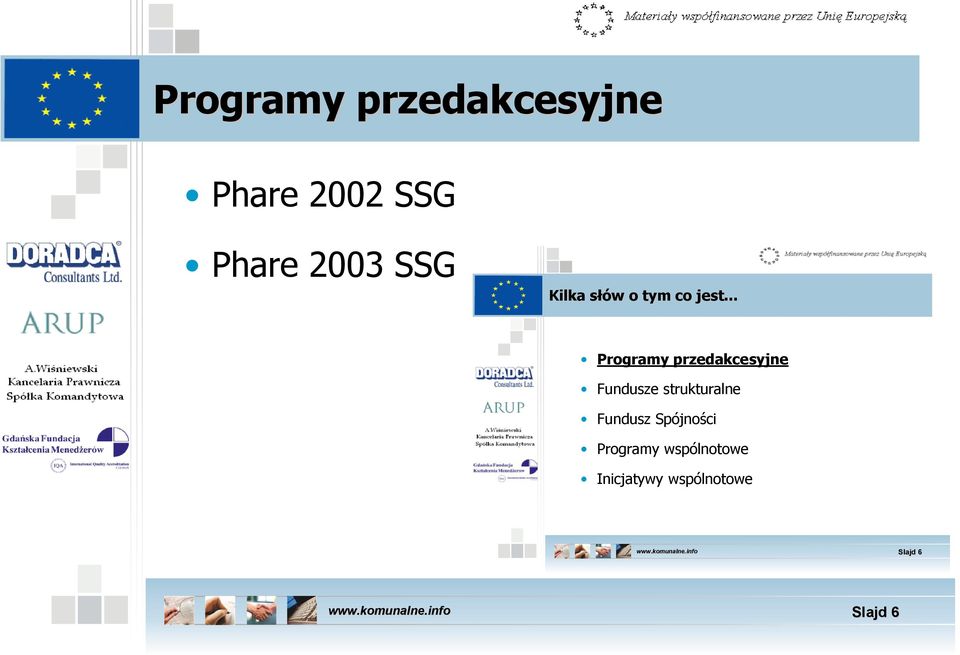 .. Programy przedakcesyjne Fundusze strukturalne