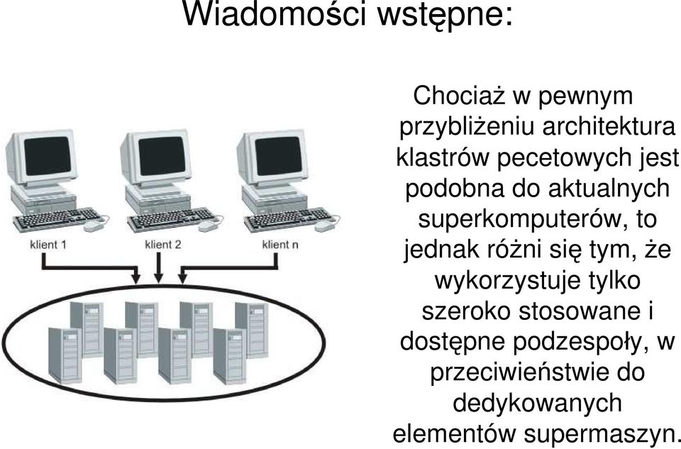 jednak różni się tym, że wykorzystuje tylko szeroko stosowane i