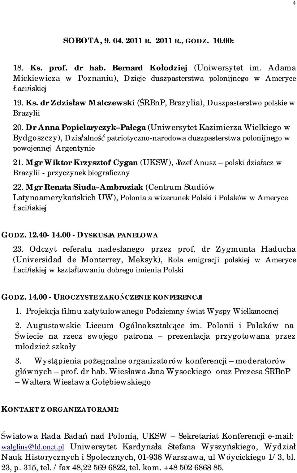 Mgr Wiktor Krzysztof Cygan (UKSW), Józef Anusz polski dzia acz w Brazylii - przyczynek biograficzny 22.