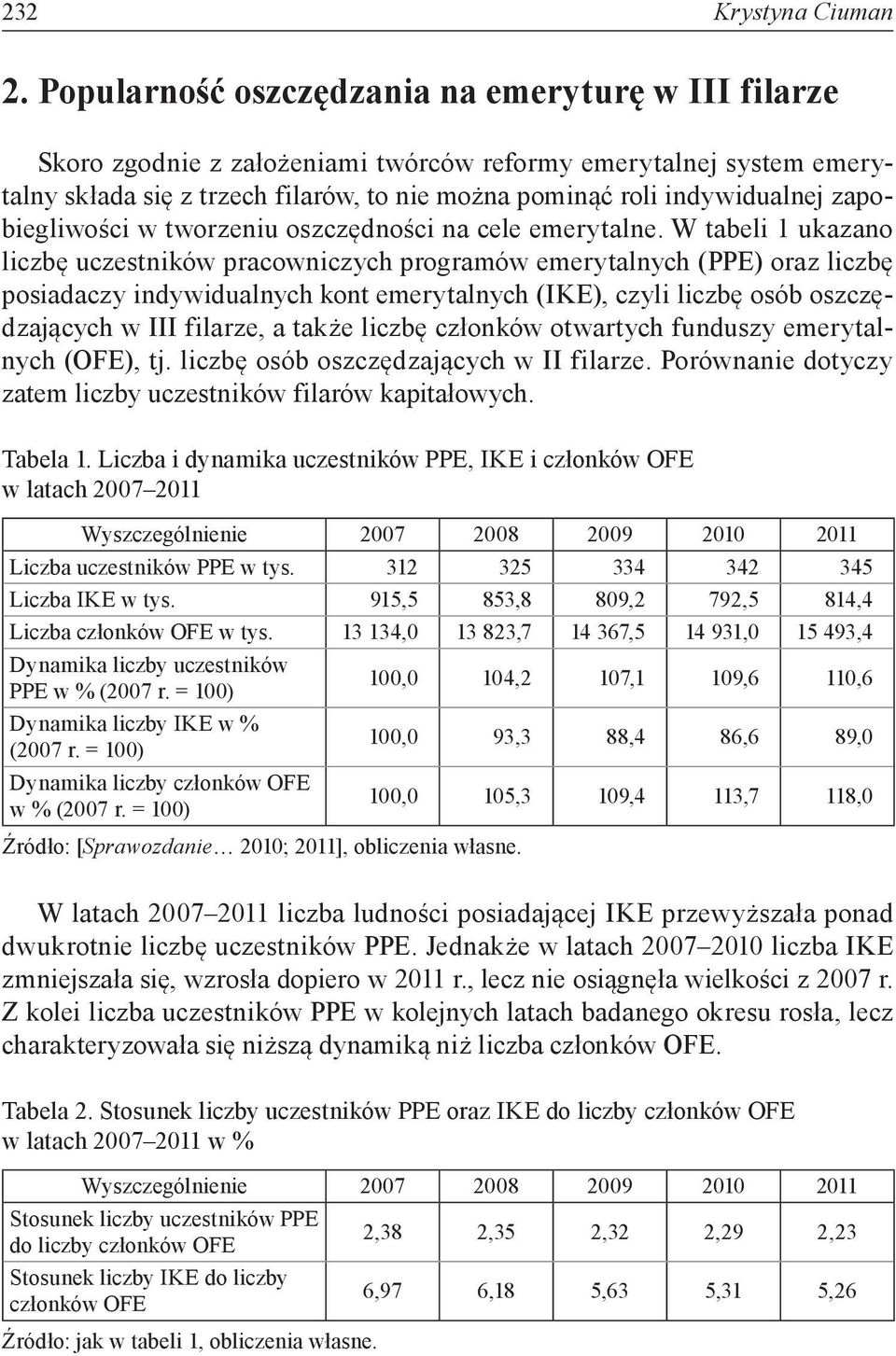 zapobiegliwości w tworzeniu oszczędności na cele emerytalne.