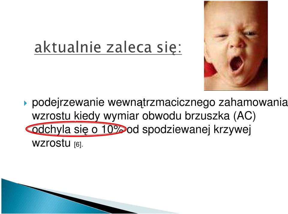 obwodu brzuszka (AC) odchyla się o