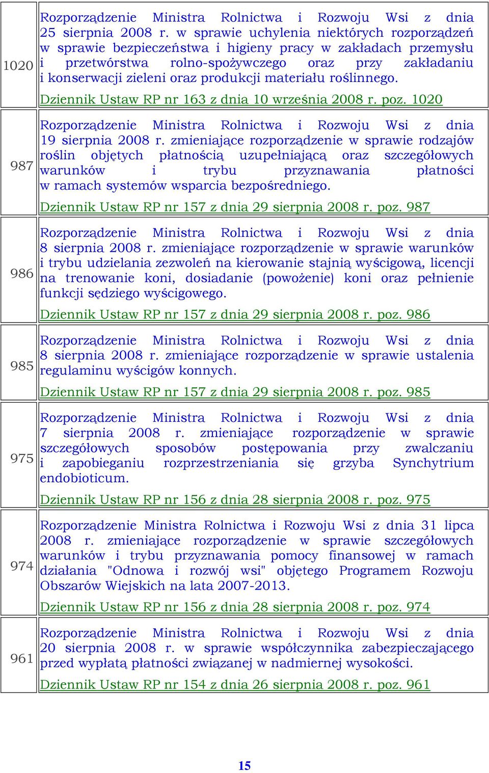 materiału roślinnego. Dziennik Ustaw RP nr 163 z dnia 10 września 2008 r. poz. 1020 19 sierpnia 2008 r.