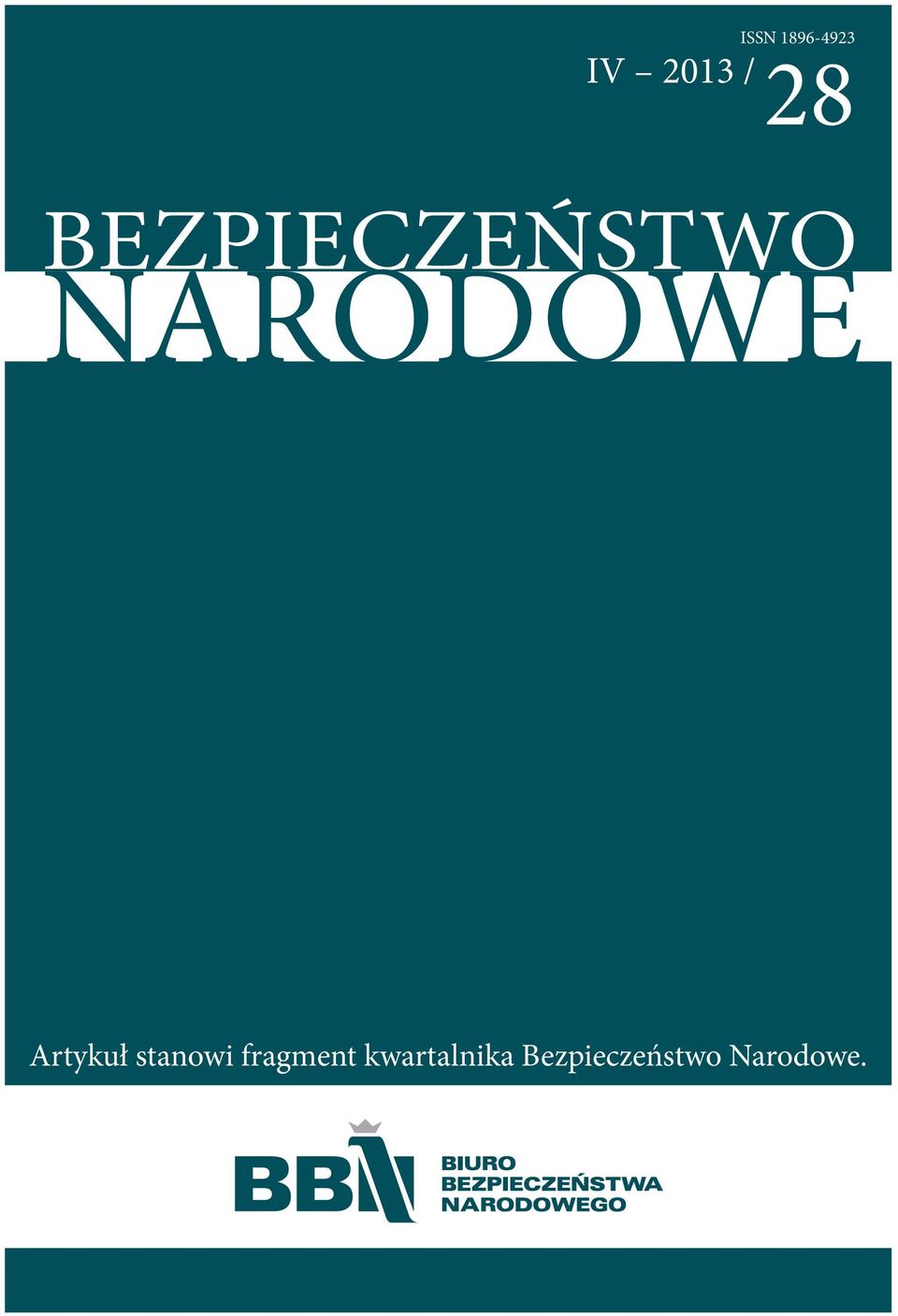 Artykuł stanowi fragment