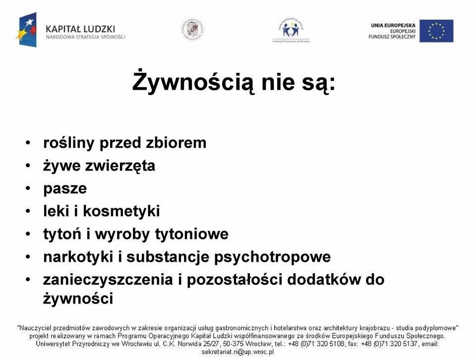 tytoniowe narkotyki i substancje psychotropowe