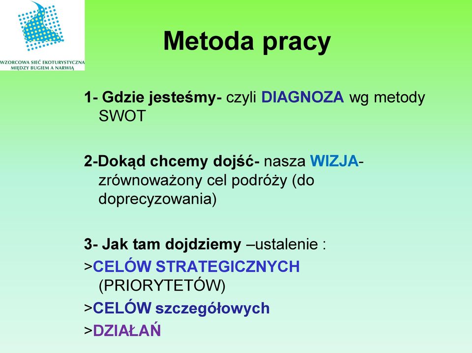 podróży (do doprecyzowania) 3- Jak tam dojdziemy ustalenie