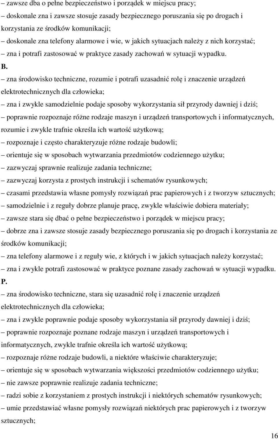 zna środowisko techniczne, rozumie i potrafi uzasadnić rolę i znaczenie urządzeń elektrotechnicznych dla człowieka; zna i zwykle samodzielnie podaje sposoby wykorzystania sił przyrody dawniej i dziś;