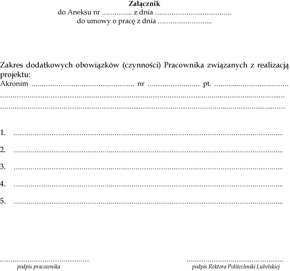 realizacją projektu: Akronim. nr. pt...................... 1...... 2...... 3.