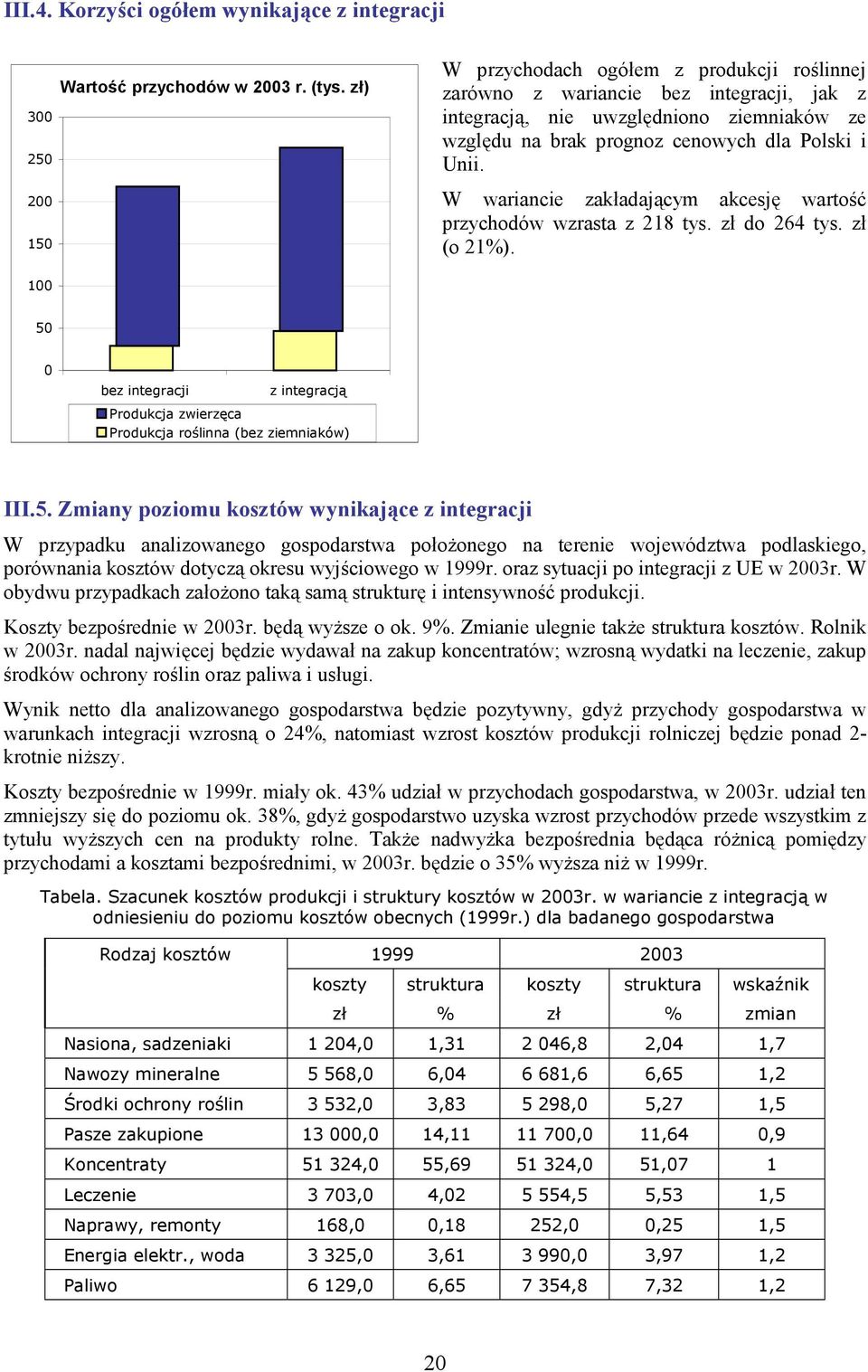 W wariancie zakładającym akcesję wartość przychodów wzrasta z 218 tys. do 264 tys. (o 21%). 50