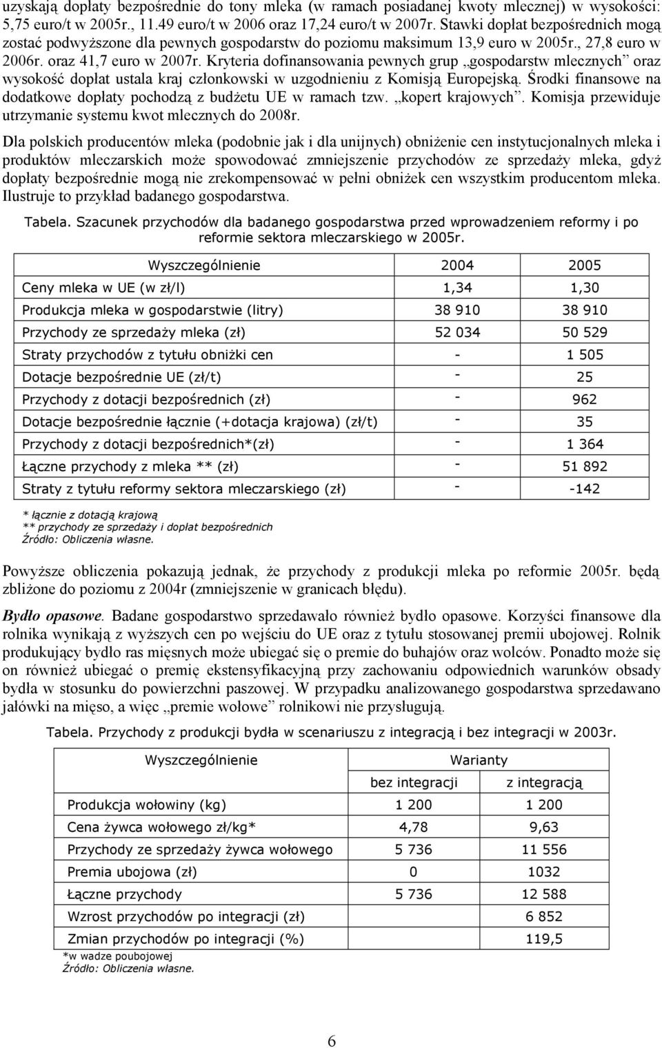 Kryteria dofinansowania pewnych grup gospodarstw mlecznych oraz wysokość dopłat ustala kraj conkowski w uzgodnieniu z Komisją Europejską.