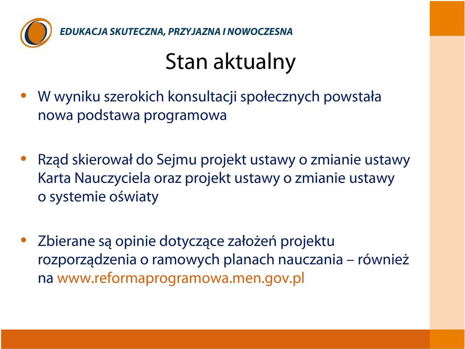 oraz projekt ustawy o zmianie ustawy o systemie oświaty Zbierane sąopinie dotyczące