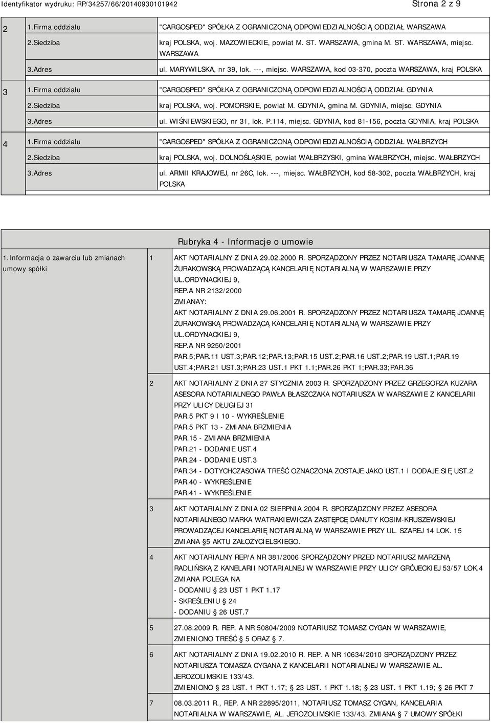 Adres kraj POLSKA, woj. POMORSKIE, powiat M. GDYNIA, gmina M. GDYNIA, miejsc. GDYNIA ul. WIŚNIEWSKIEGO, nr 31, lok. P.114, miejsc. GDYNIA, kod 81-156, poczta GDYNIA, kraj POLSKA 4 1.