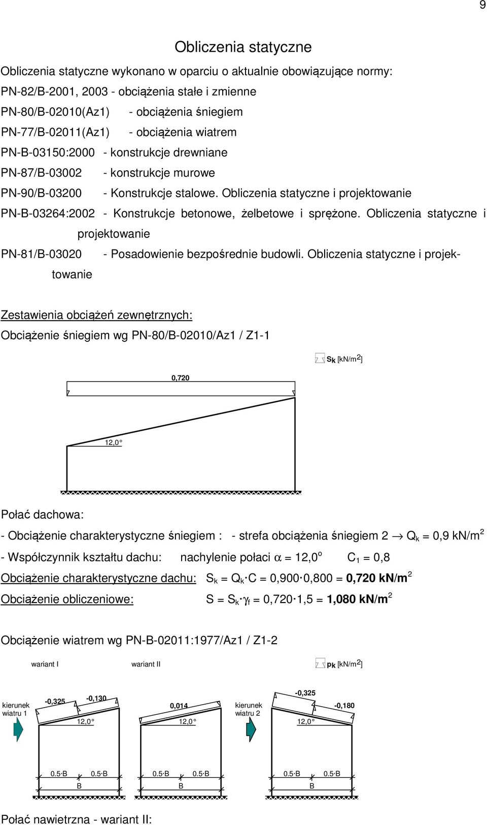 Obliczenia statyczne i projektowanie PN-B-03264:2002 - Konstrukcje betonowe, żelbetowe i sprężone. Obliczenia statyczne i projektowanie PN-81/B-03020 - Posadowienie bezpośrednie budowli.