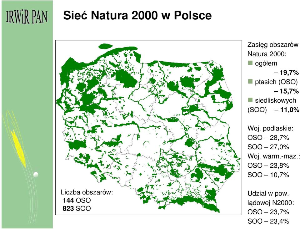 podlaskie: OSO 28,7% SOO 27,0% Woj. warm.-maz.