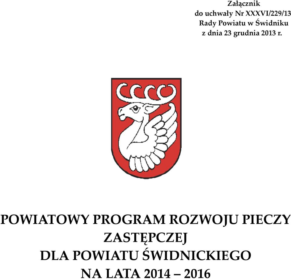 POWIATOWY PROGRAM ROZWOJU PIECZY ZASTĘPCZEJ