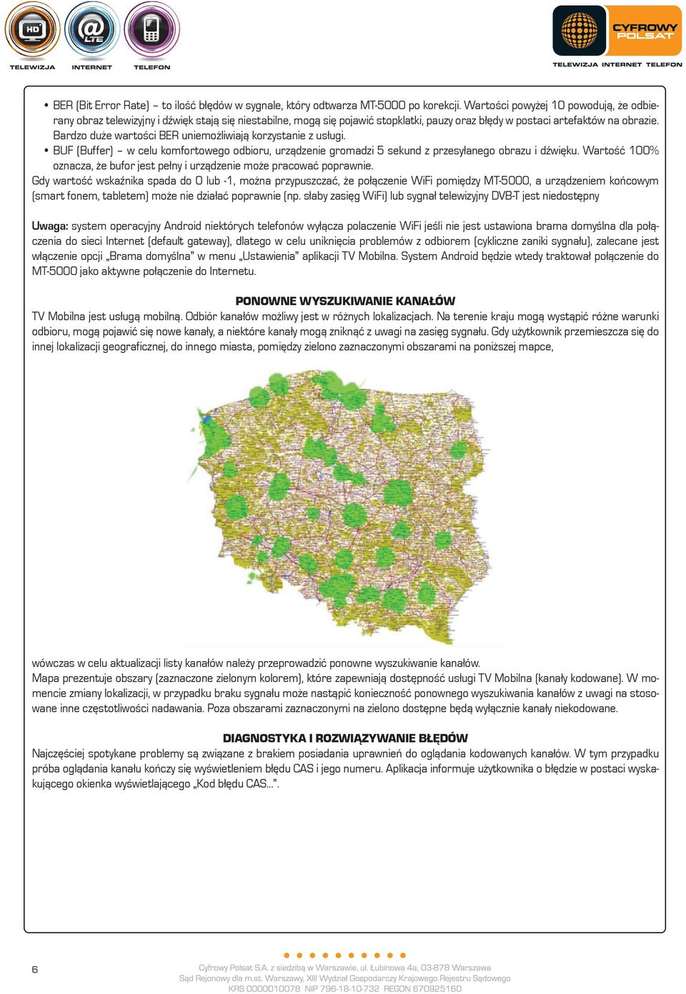 Bardzo duże wartości BER uniemożliwiają korzystanie z usługi. BUF (Buffer) w celu komfortowego odbioru, urządzenie gromadzi 5 sekund z przesyłanego obrazu i dźwięku.