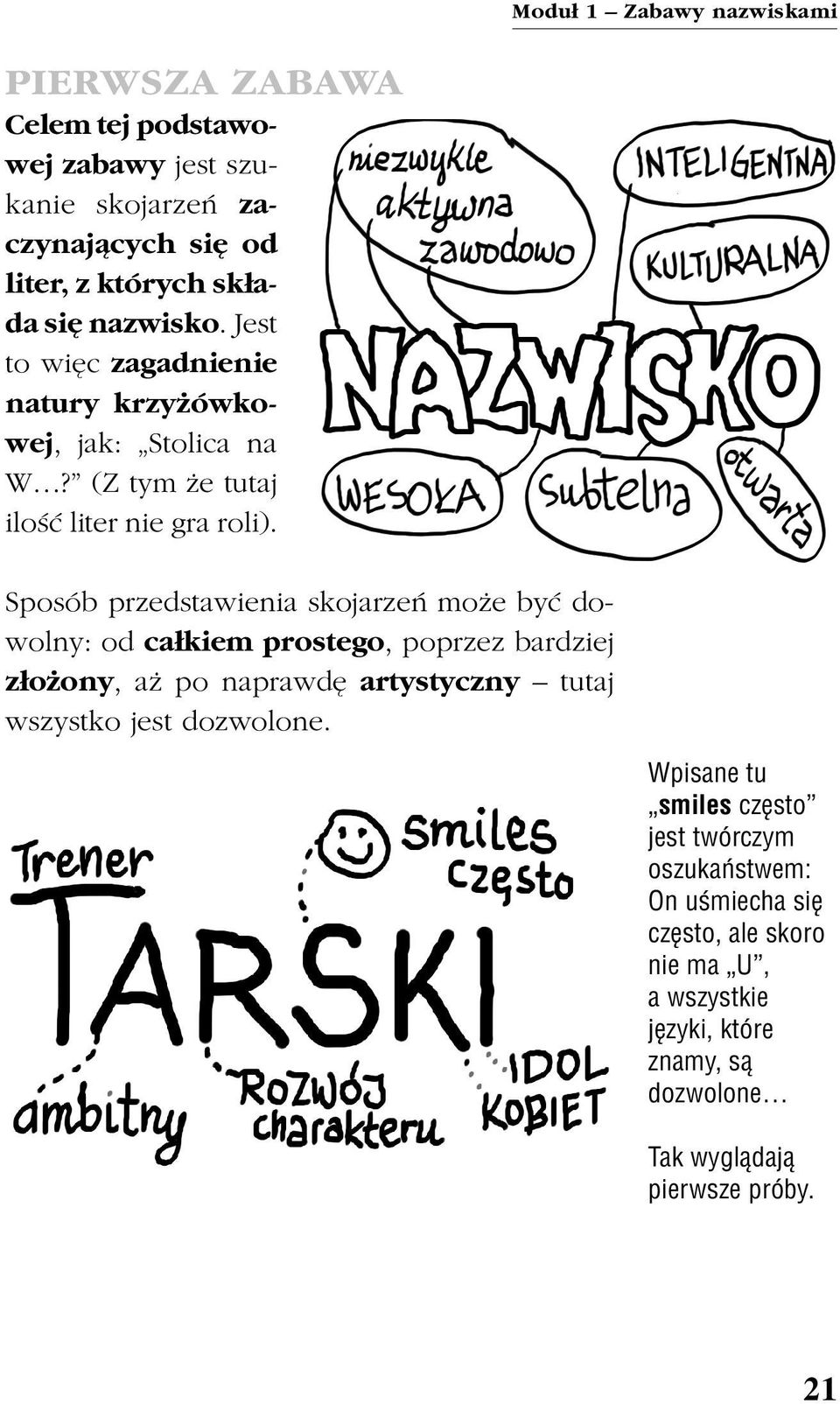 Sposób przedstawienia skojarzeñ mo e byæ dowolny: od ca³kiem prostego, poprzez bardziej z³o ony, a po naprawdê artystyczny tutaj wszystko jest