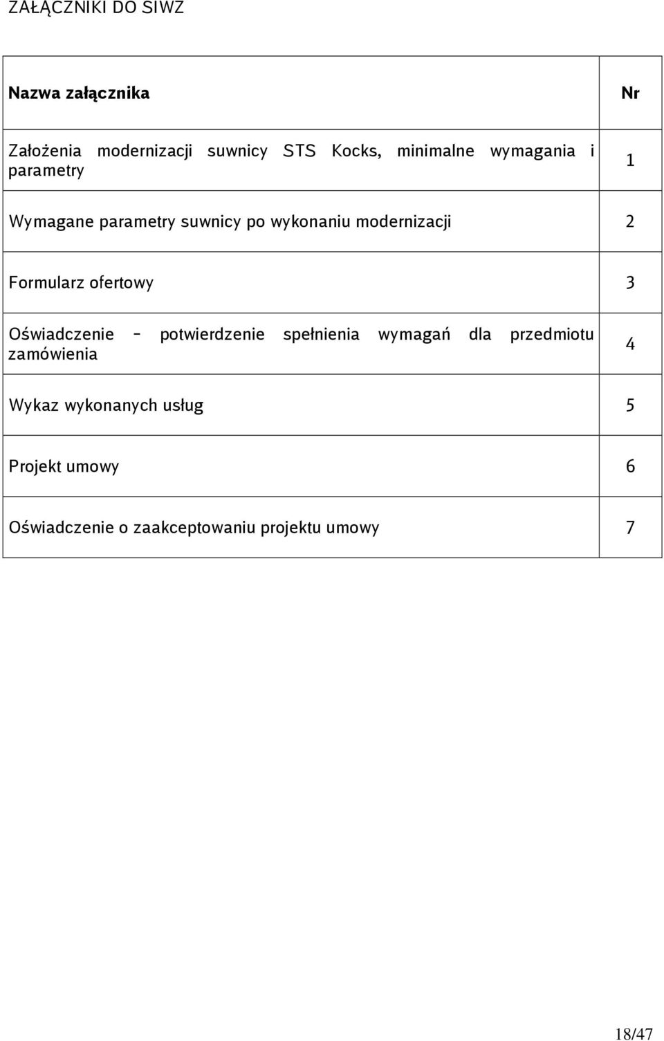 Formularz ofertowy 3 Oświadczenie potwierdzenie spełnienia wymagań dla przedmiotu