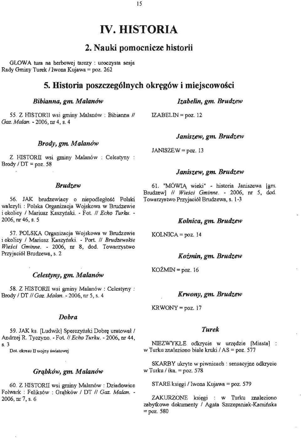 JAK brudzewiacy o niepodległość Polski walczyli : Polska Organizacja Wojskowa w Brudzewie i okolicy I Mariusz Kaszyński. - Fot. /I Echo Turku. - 2006, nr 46, s. 5 57.