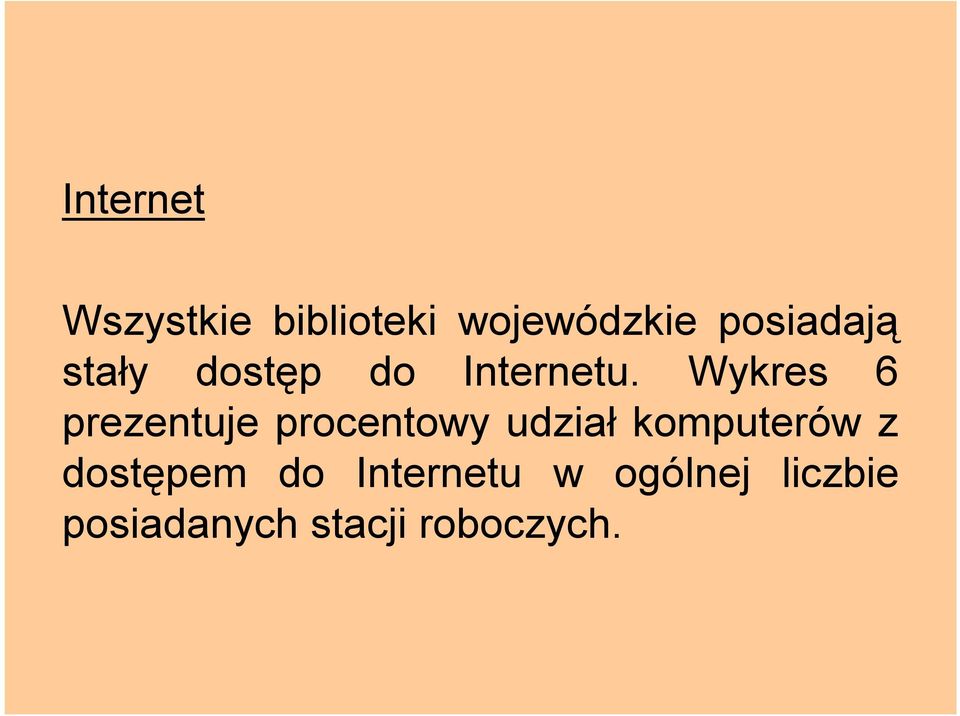 Wykres 6 prezentuje procentowy udział komputerów