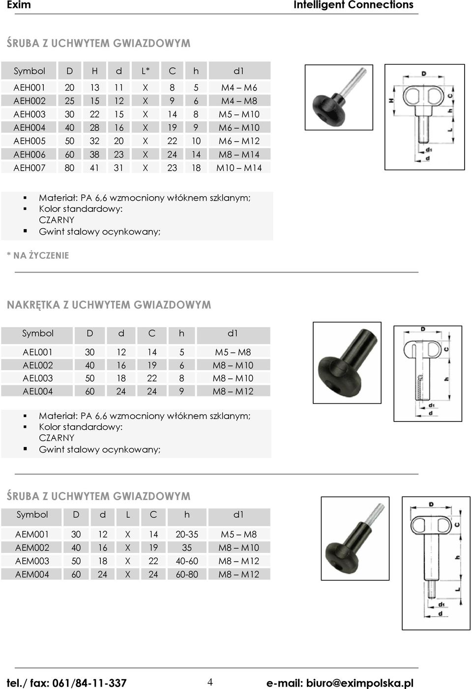 D d C h d1 AEL001 30 12 14 5 M5 M8 AEL002 40 16 19 6 M8 M10 AEL003 50 18 22 8 M8 M10 AEL004 60 24 24 9 M8 M12 Symbol D d L C h