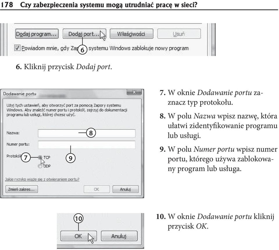 7. W oknie zaznacz typ protokołu. 8.